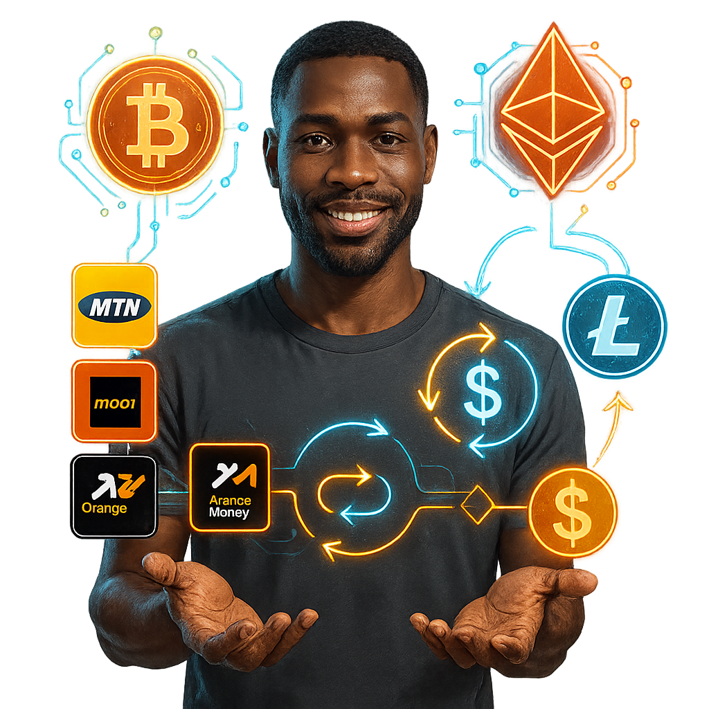 Achat et vente de crypto Afrique Flowxi
